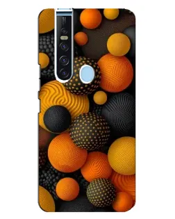 Чохол для TECNO Camon 15 Pro з картинкою «Об'ємні помаранчеві сфери»
