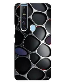 Чохол для TECNO Camon 15 Pro з картинкою «Об'ємна темна решітка»