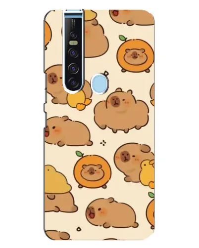 Чехол для TECNO Camon 15 Pro с картинкой «Капибары с апельсинами»