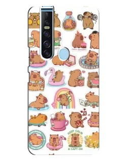 Чехол для TECNO Camon 15 Pro с картинкой «Капибары набор» Чехол для TECNO Camon 15 Pro с картинкой «Капибары набор»