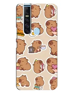 Чехол для TECNO Camon 15 Pro с картинкой «Капибары паттерн» Чехол для TECNO Camon 15 Pro с картинкой «Капибары паттерн»