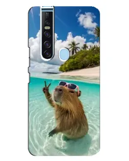 Чехол для TECNO Camon 15 Pro с картинкой «Капибара на море» Чехол для TECNO Camon 15 Pro с картинкой «Капибара на море»