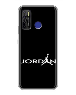 Чохол для TECNO Camon 15 з картинкою «Jordan White Logo»