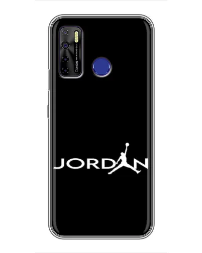 Чохол для TECNO Camon 15 з картинкою «Jordan White Logo» Чохол для TECNO Camon 15 з картинкою «Jordan White Logo»