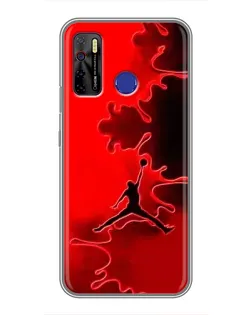 Чохол для TECNO Camon 15 з картинкою «Jordan Red Smoke»