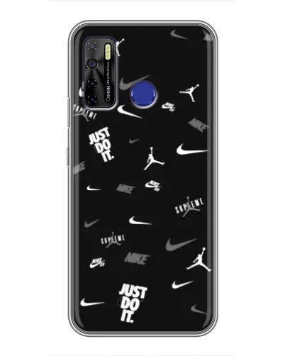 Чохол для TECNO Camon 15 з картинкою «Nike Black Pattern» Чохол для TECNO Camon 15 з картинкою «Nike Black Pattern»