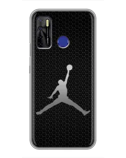 Чохол для TECNO Camon 15 з картинкою «Jordan Dark Carbon»