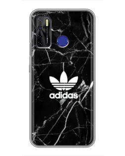 Чохол для TECNO Camon 15 з картинкою «Білий мармур Adidas»