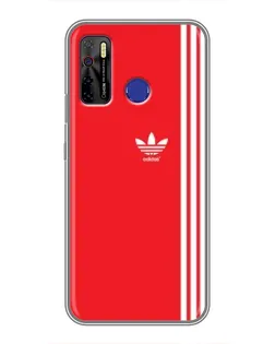 Чохол для TECNO Camon 15 з картинкою «Червоний мінімалізм Adidas»