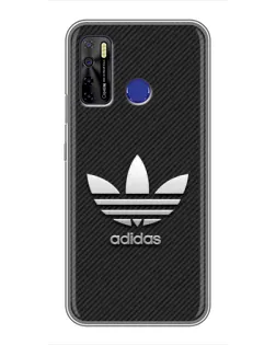 Чохол для TECNO Camon 15 з картинкою «Adidas Карбонова текстура»