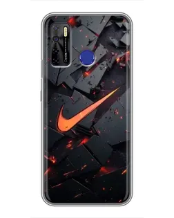 Чохол для TECNO Camon 15 з картинкою «Nike — ефект розломів»