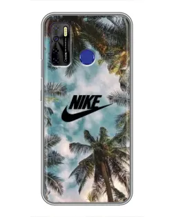 Чохол для TECNO Camon 15 з картинкою «Тропічний принт Nike»