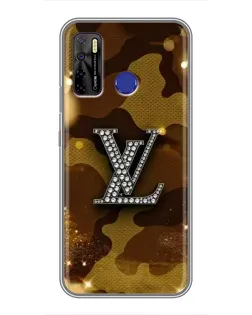 Чохол для TECNO Camon 15 з картинкою «Камуфляжний Louis Vuitton»