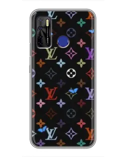 Чохол для TECNO Camon 15 з картинкою «Кольорова монограма LV»
