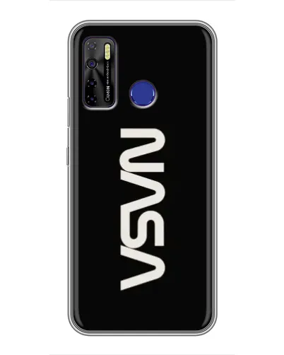 Чохол для TECNO Camon 15 з картинкою «NASA — вертикальний логотип»