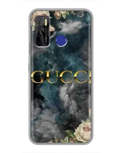 Чохол для TECNO Camon 15 з картинкою «Абстрактні квіти Gucci»