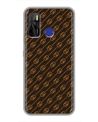 Чохол для TECNO Camon 15 з картинкою «Gucci — золоті діагоналі» Чохол для TECNO Camon 15 з картинкою «Gucci — золоті діагоналі»