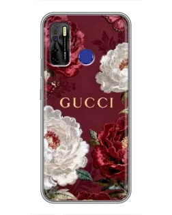Чохол для TECNO Camon 15 з картинкою «Gucci — бордові троянди» Чохол для TECNO Camon 15 з картинкою «Gucci — бордові троянди»