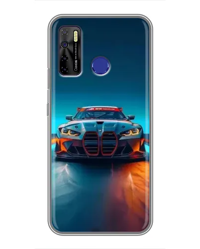Чехол для TECNO Camon 15 с картинкой «BMW — огни неона» Чехол для TECNO Camon 15 с картинкой «BMW — огни неона»
