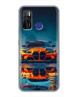 Чохол для TECNO Camon 15 з картинкою «BMW — золота емблема»