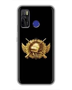 Чохол для TECNO Camon 15 з картинкою «PUBG — помаранчевий градієнт»