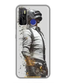Чохол для TECNO Camon 15 з картинкою «PUBG — боєць у пилу»