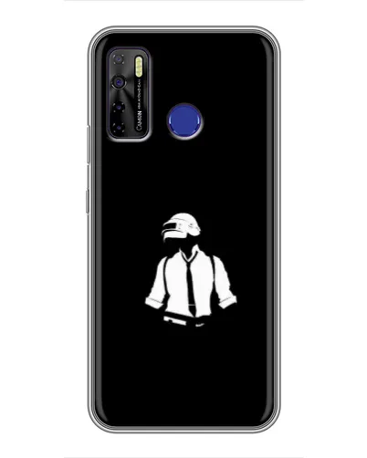 Чохол для TECNO Camon 15 з картинкою «PUBG — білий шолом» Чохол для TECNO Camon 15 з картинкою «PUBG — білий шолом»