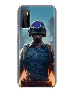 Чохол для TECNO Camon 15 з картинкою «PUBG — реалістичний герой»