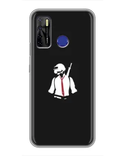 Чохол для TECNO Camon 15 з картинкою «PUBG — силует воїна»
