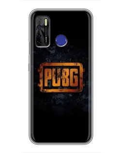 Чохол для TECNO Camon 15 з картинкою «PUBG — золотий логотип»