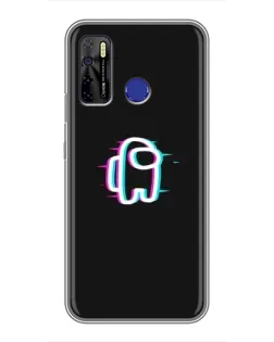Чехол для TECNO Camon 15 с картинкой «Among Us неон»
