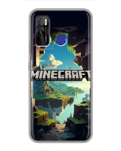Чехол для TECNO Camon 15 с картинкой «Пещера Майнкрафт» Чехол для TECNO Camon 15 с картинкой «Пещера Майнкрафт»