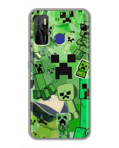 Чехол для TECNO Camon 15 с картинкой «Криперы Minecraft» Чехол для TECNO Camon 15 с картинкой «Криперы Minecraft»