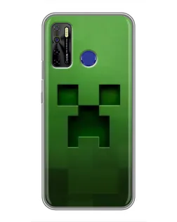 Чехол для TECNO Camon 15 с картинкой «Крипер микро-дизайн»