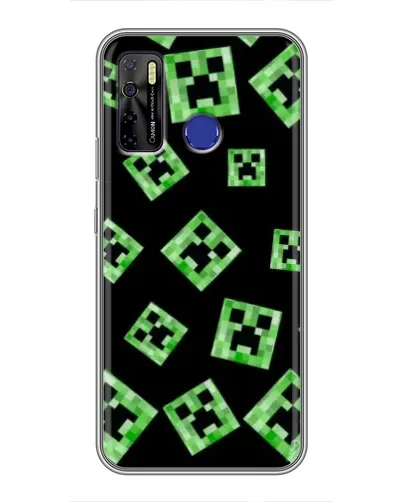 Чехол для TECNO Camon 15 с картинкой «Паттерн с криперами» Чехол для TECNO Camon 15 с картинкой «Паттерн с криперами»