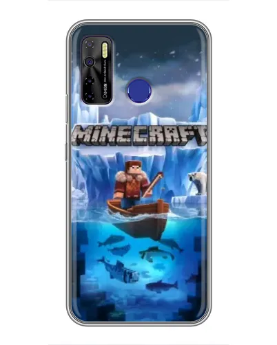 Чехол для TECNO Camon 15 с картинкой «Minecraft ледяной мир» Чехол для TECNO Camon 15 с картинкой «Minecraft ледяной мир»
