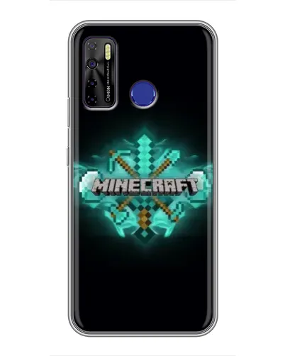 Чехол для TECNO Camon 15 с картинкой «Minecraft Diamond лого» Чехол для TECNO Camon 15 с картинкой «Minecraft Diamond лого»