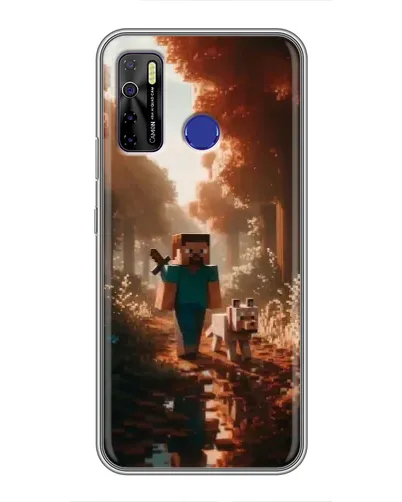 Чехол для TECNO Camon 15 с картинкой «Стив в лесу» Чехол для TECNO Camon 15 с картинкой «Стив в лесу»