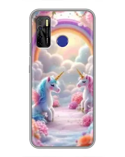 Чехол для TECNO Camon 15 с картинкой «Радуга и единороги» Чехол для TECNO Camon 15 с картинкой «Радуга и единороги»