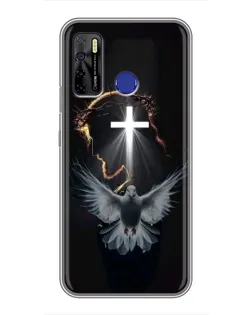 Чохол для TECNO Camon 15 з картинкою «Голуб та Світло»