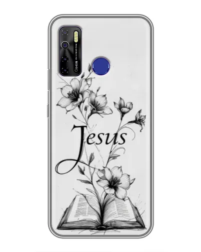 Чохол для TECNO Camon 15 з картинкою «Квіти та Біблія» Чохол для TECNO Camon 15 з картинкою «Квіти та Біблія»