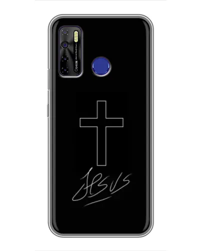 Чехол для TECNO Camon 15 с картинкой «Графический крест Jesus» Чехол для TECNO Camon 15 с картинкой «Графический крест Jesus»