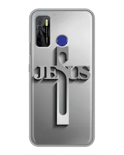 Чехол для TECNO Camon 15 с картинкой «Металлический крест Jesus» Чехол для TECNO Camon 15 с картинкой «Металлический крест Jesus»