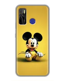 Чехол для TECNO Camon 15 с картинкой «Микки на желтом»