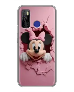 Чехол для TECNO Camon 15 с картинкой «Минни сквозь стену»