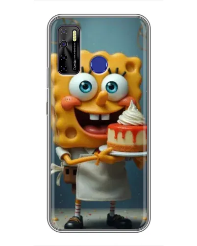 Чехол для TECNO Camon 15 с картинкой «Повар Спанч Боб»