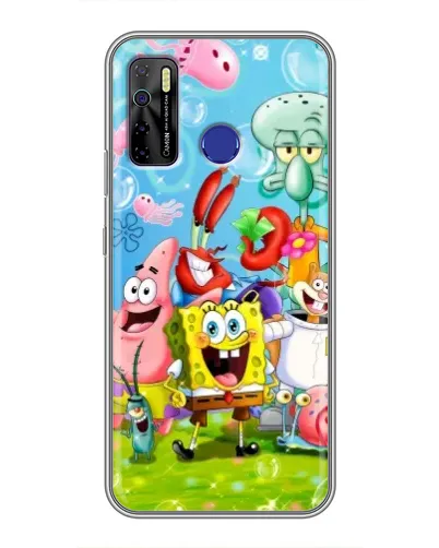 Чехол для TECNO Camon 15 с картинкой «Губка Боб и друзья» Чехол для TECNO Camon 15 с картинкой «Губка Боб и друзья»