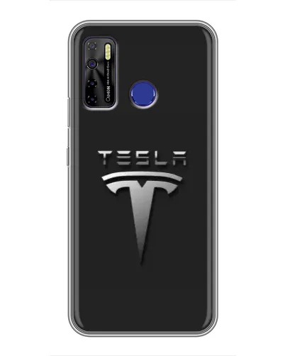 Чохол для TECNO Camon 15 з картинкою «Сталевий логотип Tesla» Чохол для TECNO Camon 15 з картинкою «Сталевий логотип Tesla»