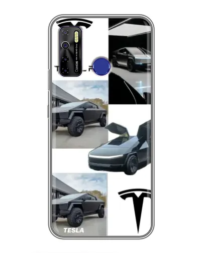 Чохол для TECNO Camon 15 з картинкою «Колаж Cybertruck Tesla» Чохол для TECNO Camon 15 з картинкою «Колаж Cybertruck Tesla»