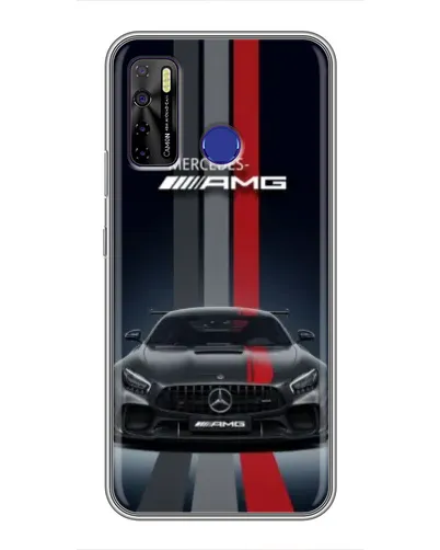 Чохол для TECNO Camon 15 з картинкою «Mercedes — білий карбон» Чохол для TECNO Camon 15 з картинкою «Mercedes — білий карбон»